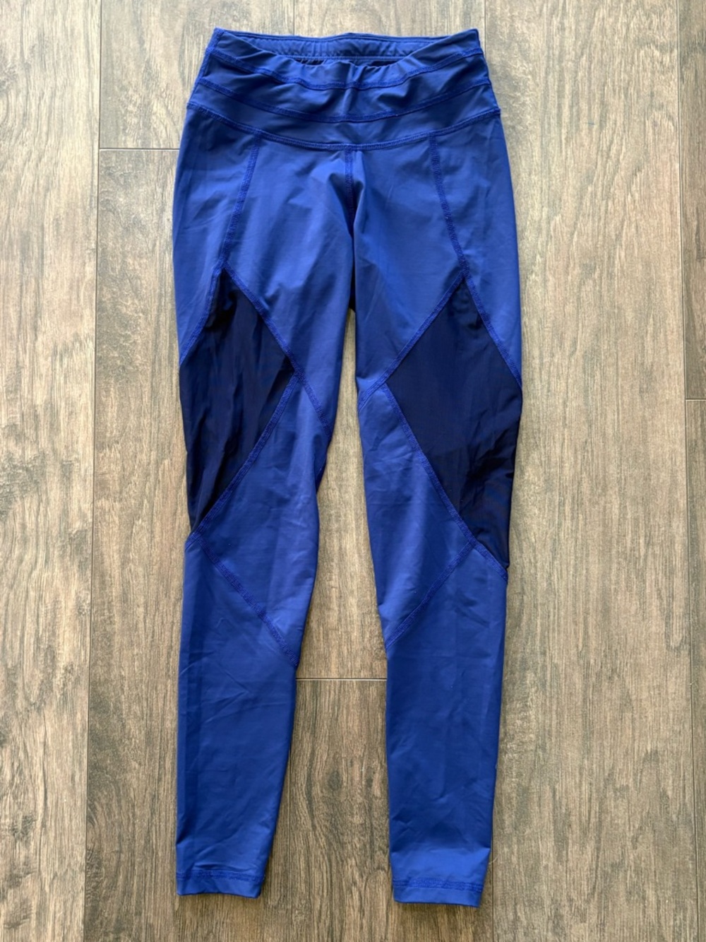 Varley Navy Blue Sheer Panel Leggings